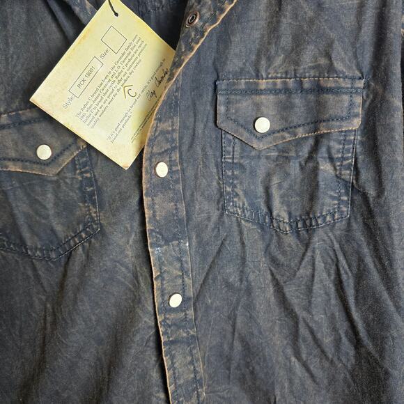 NWT Rafter C Cowboy Collection Button-Up-Black-Kid's‎ XL - Picture 2 of 8